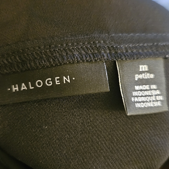 Halogen Asymmetrical Sheer Neck Sleeveless Top Petite M - Picture 4 of 5